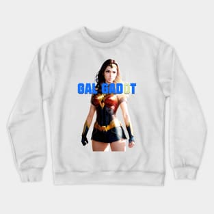 Gal Gadot Comic style anime design by ironpalette Crewneck Sweatshirt